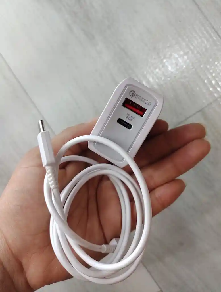Cargador Pd Completo Adaptador Con 2 Usb Y Cable Tipo C Rapido