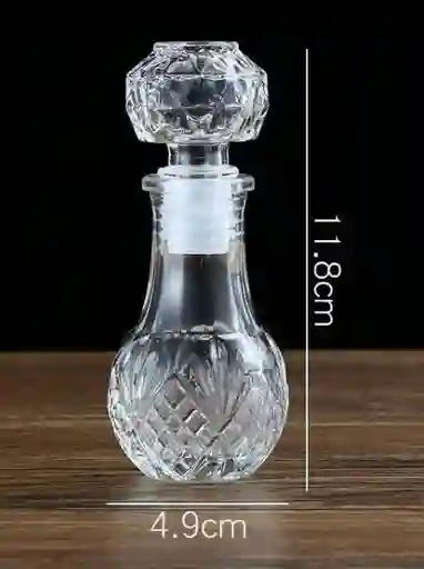 Botella Mini De Vidrio # 3 Con Tapón Hermético, Botella De Lujo