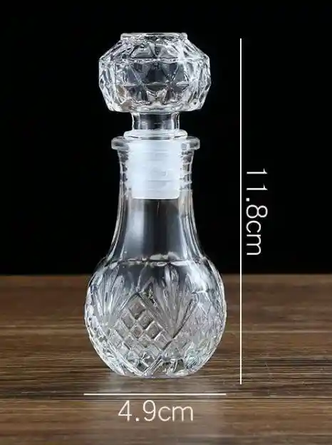 Botella Mini De Vidrio # 3 Con Tapón Hermético, Botella De Lujo