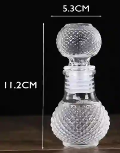 Botella Mini De Vidrio # 4 Con Tapón Hermético, Botellas De Lujo