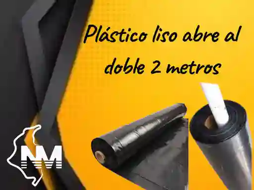 Plastico Liso Negro Abre Al Doble 2 Metros