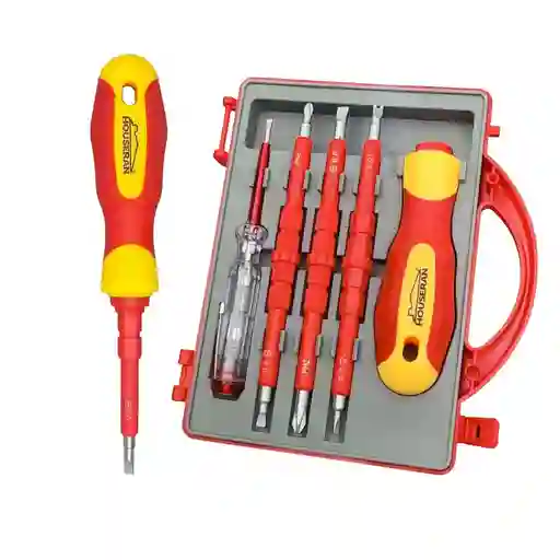 Juego De Desarmadores Aislados Para Electricista En Estuche