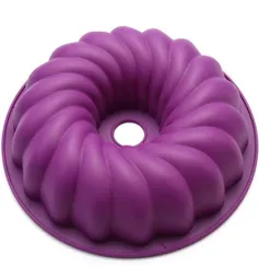 Molde Hornear De Silicona Espiral Con Hueco Central Repostería
