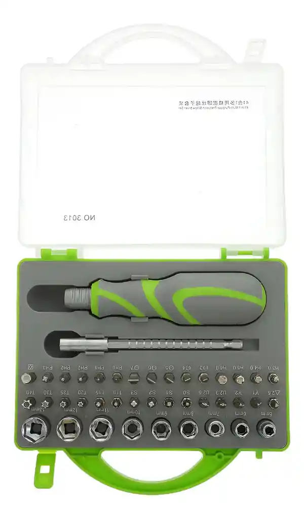 Set Destornillador 41 En 1 Múltiples Puntas Y Mango Telescópico
