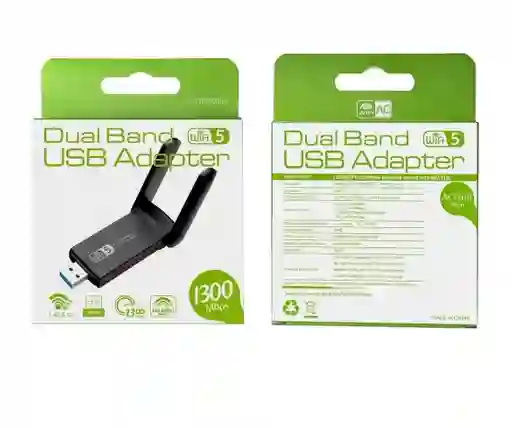 Adaptador Wifi De Doble Banda, 1300 Mb, 2,4 Y 5 Ghz, Inalámbrico, 5 G, Usb 3.0