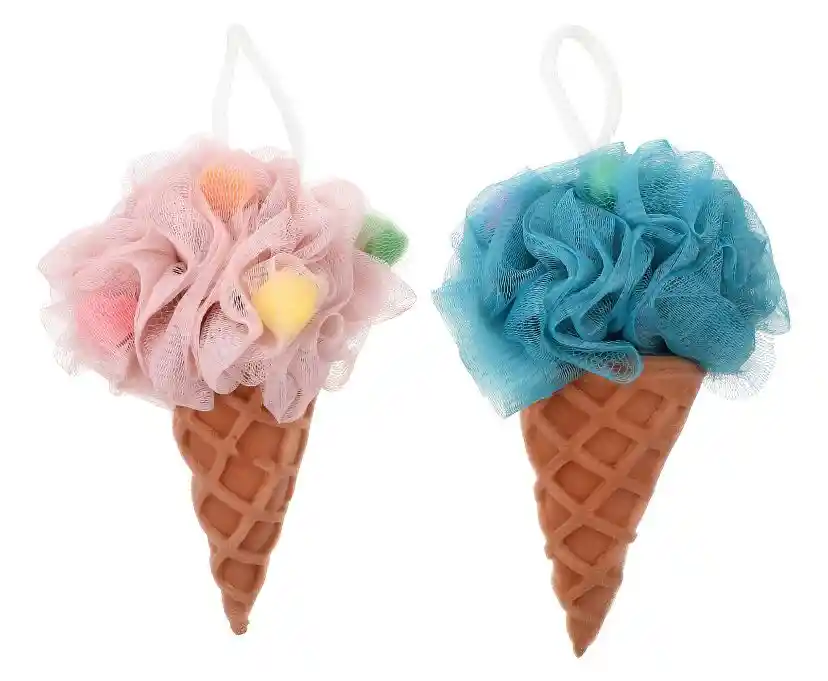Esponja De Baño En Forma De Helado Exfoliante Divertida Y Suave Para Ducha