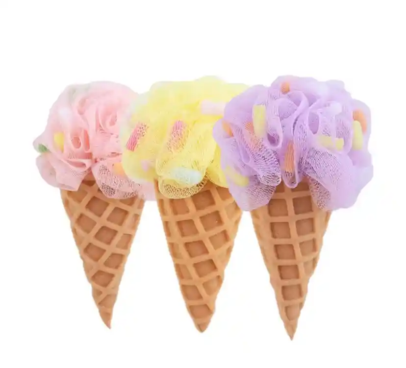 Esponja De Baño En Forma De Helado Exfoliante Divertida Y Suave Para Ducha