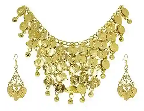 Collar De Diosa Romana Con Aretes Accesorios De Cosplay Dorado