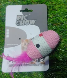 Juguete De Gato De Cuerda Con Pluma