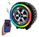 Parlante Bluetooth Forma De Llanta G2389 Con Luces Rgb