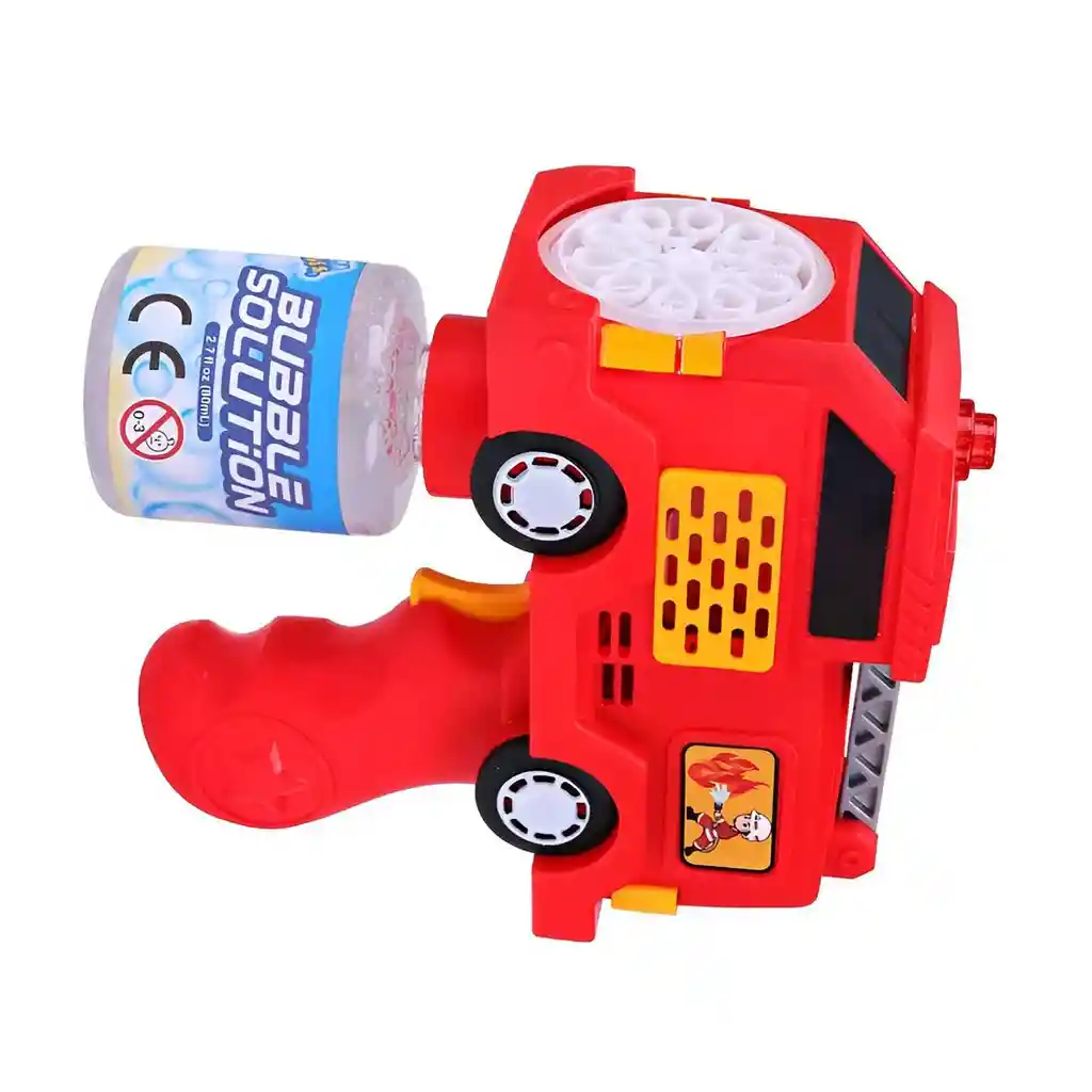 Pistola Burbujero Camion Bomberos + Liquido Burbujas