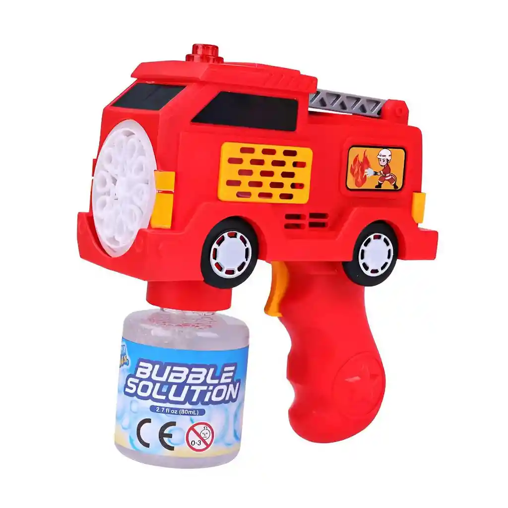 Pistola Burbujero Camion Bomberos + Liquido Burbujas