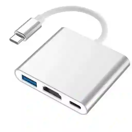 Convertidor Tipo C Usba Hdmi Cable 3en1 Para Macbook Pc Cel