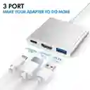 Convertidor Tipo C Usba Hdmi Cable 3en1 Para Macbook Pc Cel