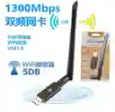 Adaptador Wifi Usb Doble Banda 2.4g 5g 1300mbps Con Antena