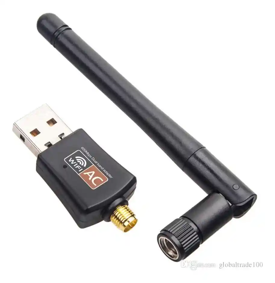 Adaptador Wifi Usb Doble Banda 2.4g 5g 1300mbps Con Antena