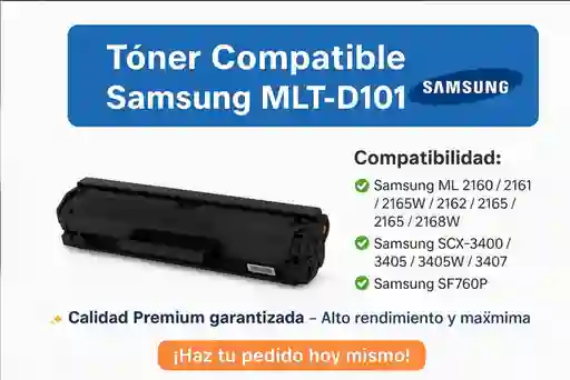 Cartucho Toner Samsung D101 Generico/ Impresora Samsung