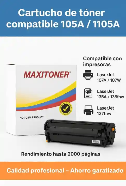 Toner 105a-x Con Chip Generico