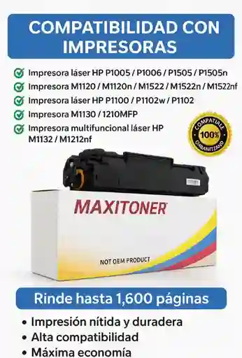 Toner 85a De Alto Rendimiento Para Impresoras Hp Generico