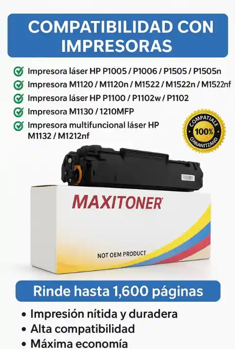 Toner 85a De Alto Rendimiento Para Impresoras Hp Generico