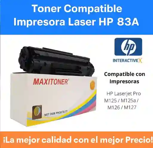 🔴🔴cartucho Toner Hp 83a Para Impresora Laser Hp / Toner Impresora Hp /recarga Hp / Tinta Tintas