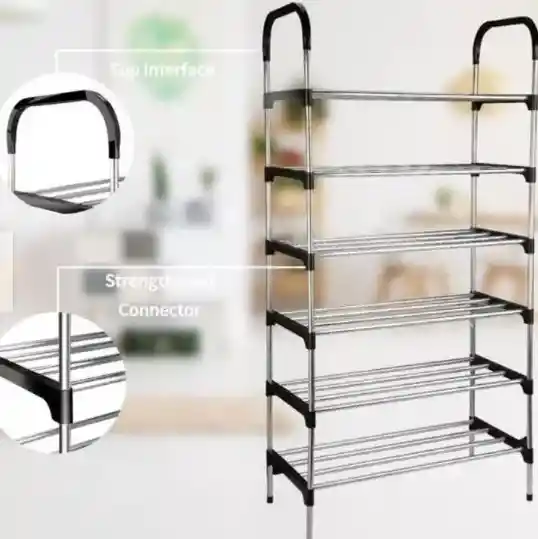 Zapatero Metálico De 6 Niveles – Organizador Vertical De Calzado