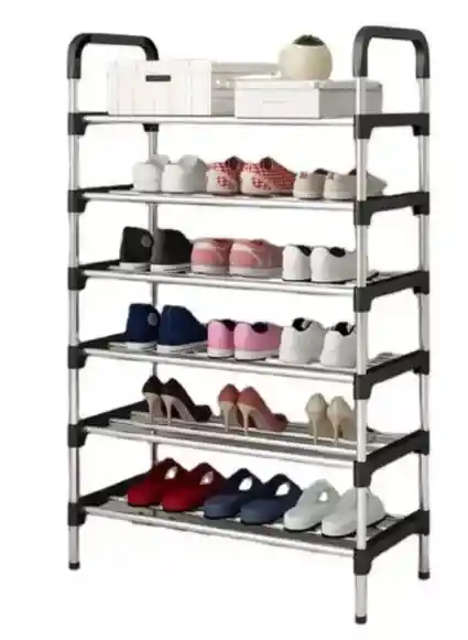 Zapatero Metálico De 6 Niveles – Organizador Vertical De Calzado
