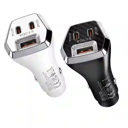Cargador De Auto Carro 3 Puertos Usb Carga Rapida 38w