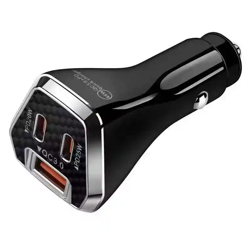 Cargador De Auto Carro 3 Puertos Usb Carga Rapida 38w