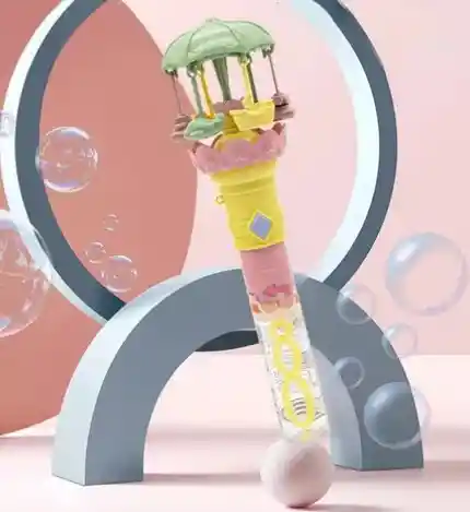 Burbujero Con Diseño De Carrusel Con Manivela Para Niños