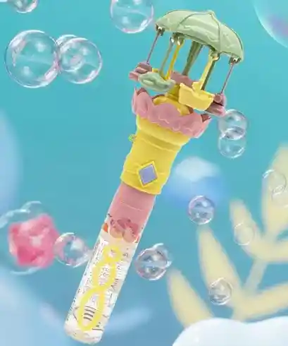 Burbujero Con Diseño De Carrusel Con Manivela Para Niños