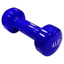 Mancuerna Encauchetada 2 Kilos Gym Fitness Ejercicio Pesas Azul