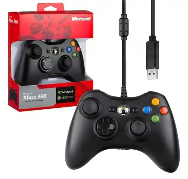 Control Alámbrico Compatible Con Xbox 360 Y Pc