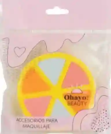 Esponja Pomo Para Maquillaje De Rostro En Forma De Circulo Por 6 Piezas