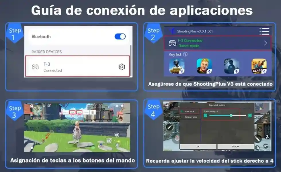 Control Gamepad Mando Bluetooth Android Pc Con Soporte