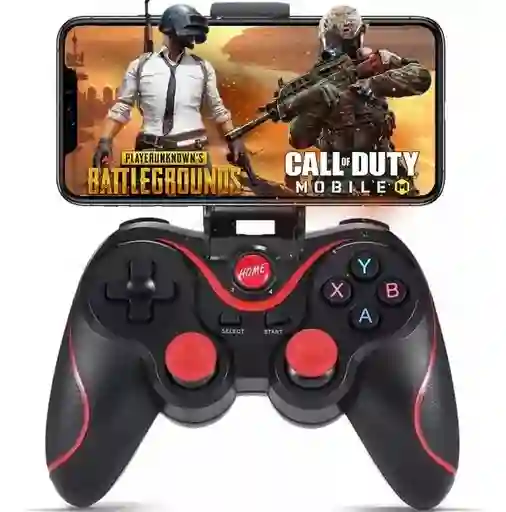 Control Gamepad Mando Bluetooth Android Pc Con Soporte