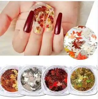 Brillos Para Maquillaje De Rostro, Cabello O Uñas Diseño De Hojas Para Cuerpo Escarcha Para Maquillaje