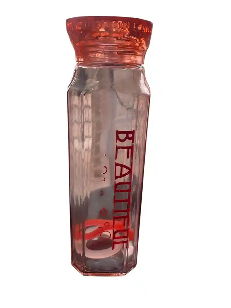 Botella Botilito En Vidrio Cuadrado Agua