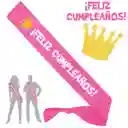 Banda Feliz Cumpleaños Hora Loca Reina Saten Brilli Brilli