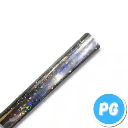 Rollo De Papel Hologramado X10 Cuartos De Pliego Plateado