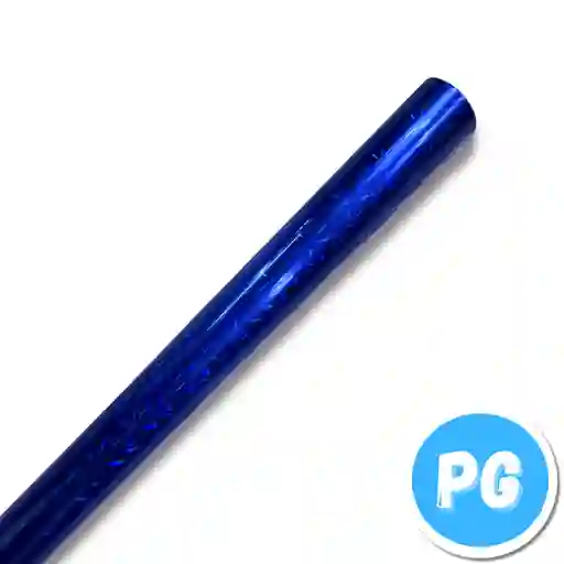 Rollo De Papel Hologramado X10 Cuartos De Pliego Azul Rey