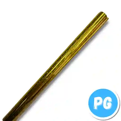 Rollo De Papel Hologramado X10 Cuartos De Pliego Dorado