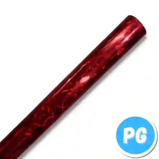 Rollo De Papel Hologramado X10 Cuartos De Pliego Rojo