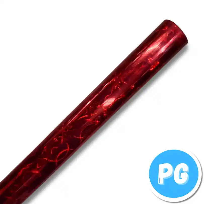 Rollo De Papel Hologramado X10 Cuartos De Pliego Rojo