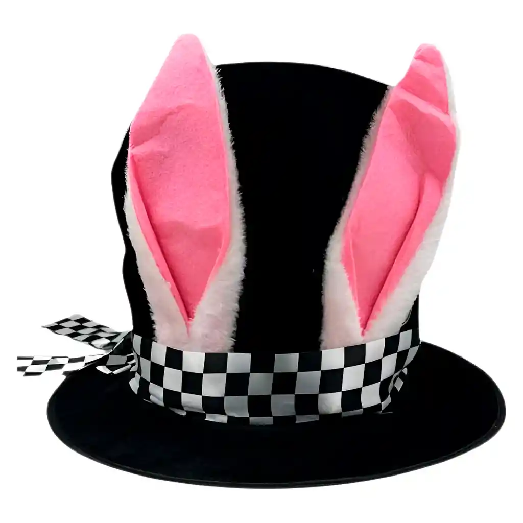 Sombrero Mago Copa Alta Orejas Largas Conejo Disfraz Liebre