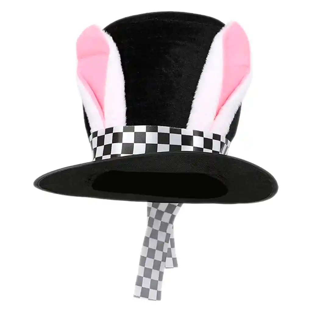 Sombrero Mago Copa Alta Orejas Largas Conejo Disfraz Liebre