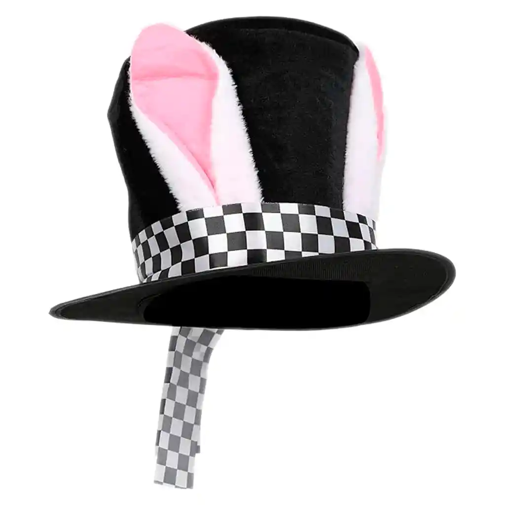 Sombrero Mago Copa Alta Orejas Largas Conejo Disfraz Liebre