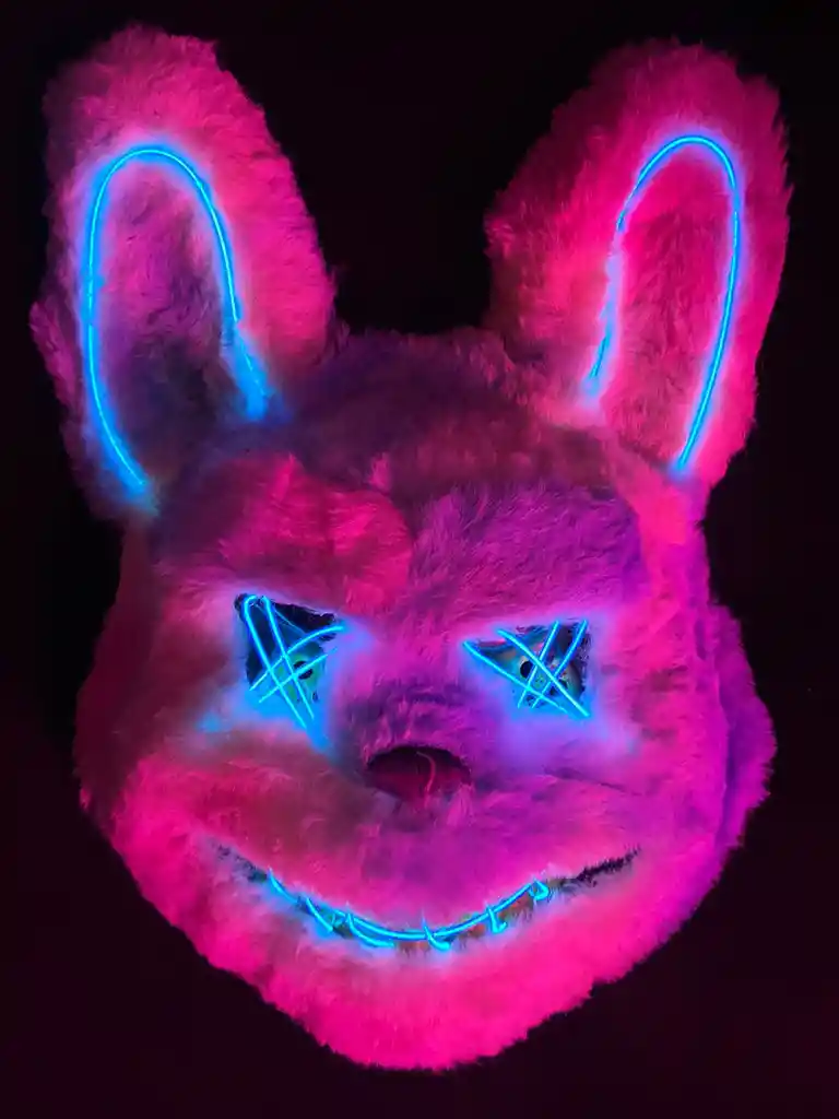 Máscara Led De Oso Y Conejo