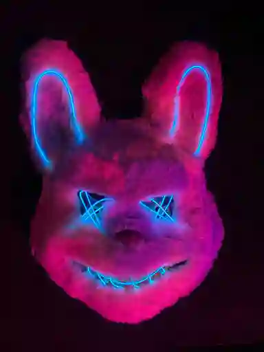 Máscara Led De Oso Y Conejo