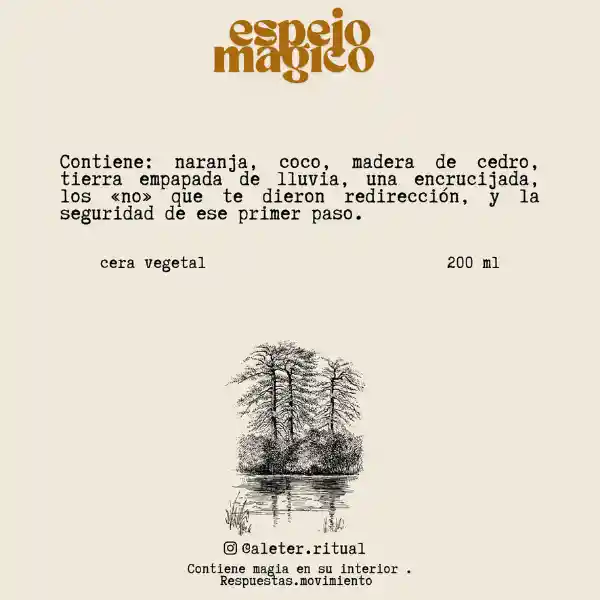 Vela Artesanal Espejo Mágico